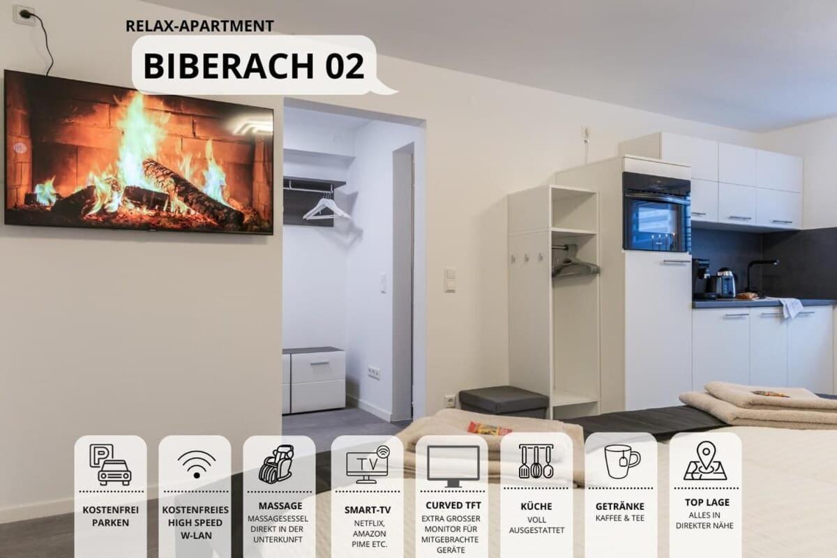 Relaxapartment 2 Massagesessel Smarttv Kueche Biberach an der Riß Eksteriør billede